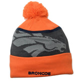Denver Broncos New Era NFL Football Gold Collection Pom Cuffed Beanie Winter Hat